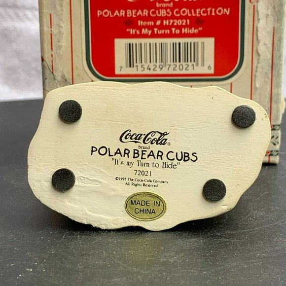 It's My Turn To Hide - Coca-Cola Polar Bears Cubs Collection Figurine from 1995 - Picture 5 of 6